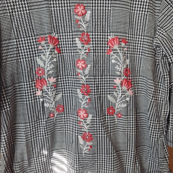 Rebecca Malone women's blouse 3/4 sleeves size M color Gray - Picture 3 of 7